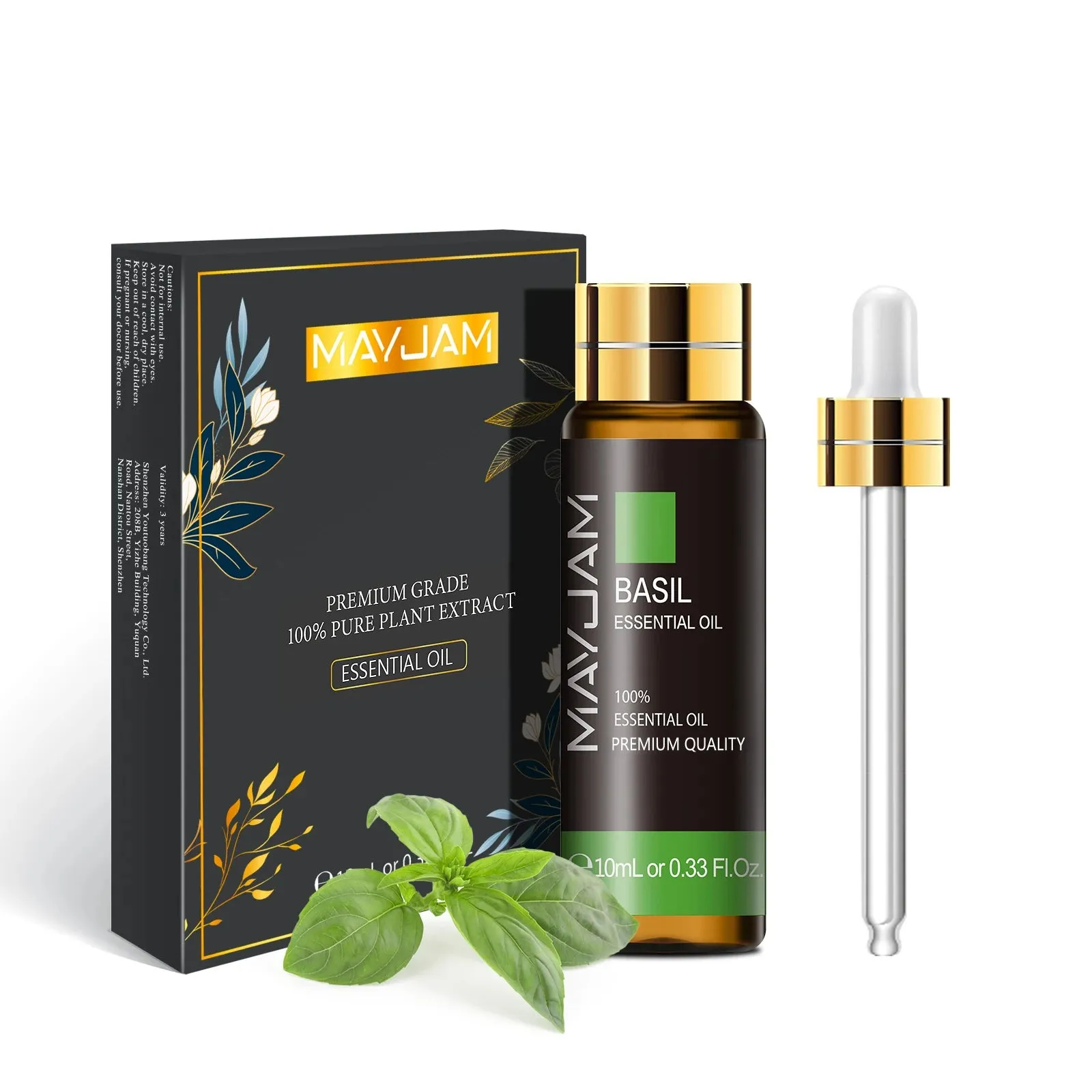 10ml Pure Natural Sage Body Essential Oils Basil Vetiver Myrrh Camphor Pepper