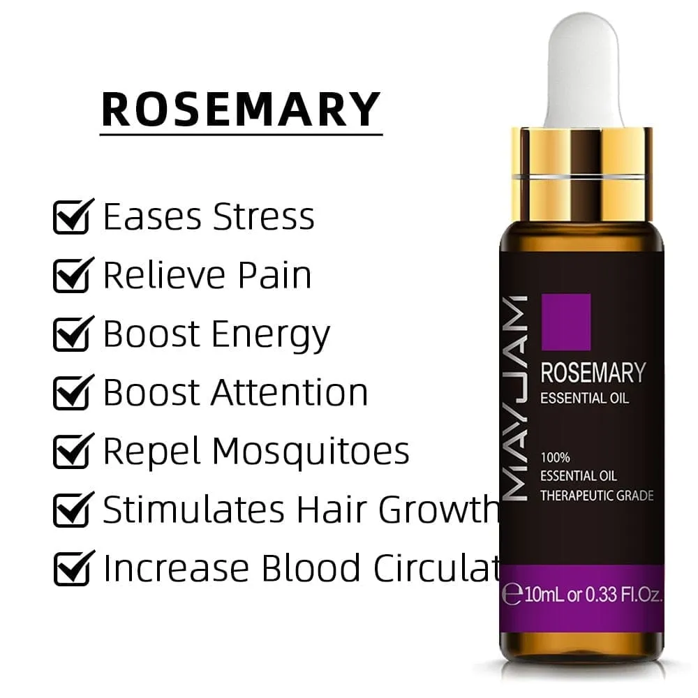 10ml Pure Plant Essential Oil for Humidifier Diffusers Mint Lavender Tea Tree