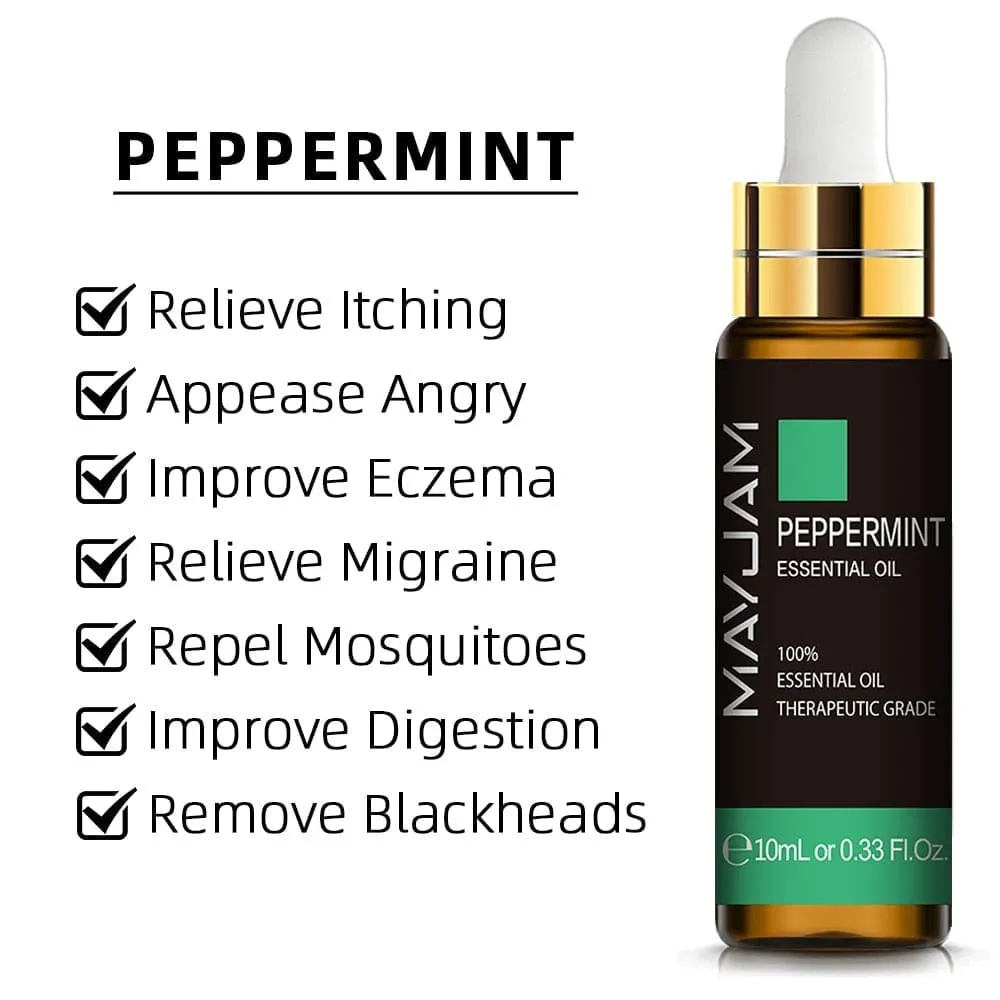 10ml Pure Plant Essential Oil for Humidifier Diffusers Mint Lavender Tea Tree