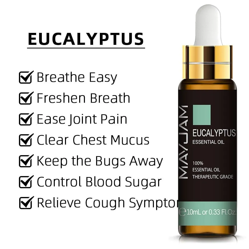 10ml Pure Plant Essential Oil for Humidifier Diffusers Mint Lavender Tea Tree