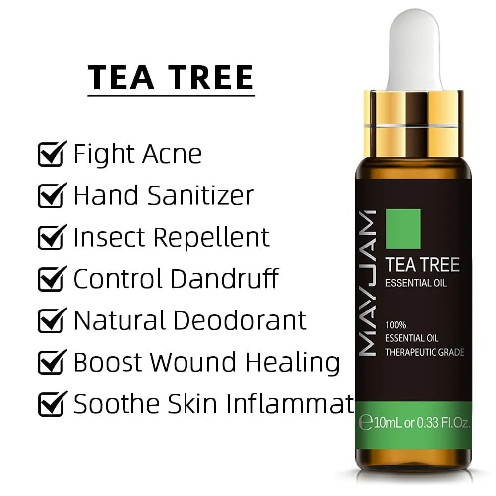 10ml Pure Plant Essential Oil for Humidifier Diffusers Mint Lavender Tea Tree