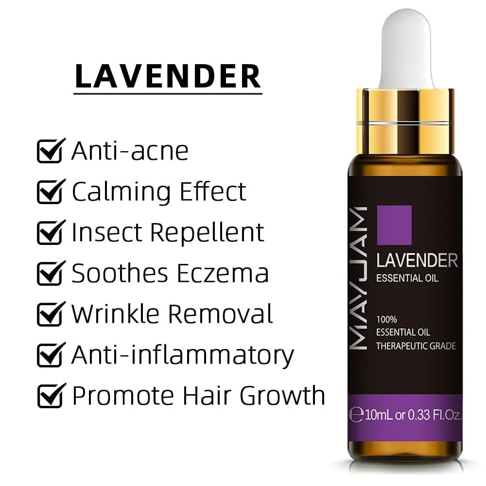 10ml Pure Plant Essential Oil for Humidifier Diffusers Mint Lavender Tea Tree