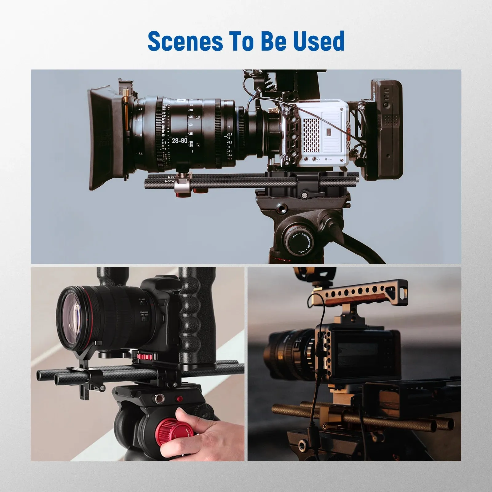 15mm Carbon Fiber Extension Rods for Dslr Shoulder Rig Stabilizer Cage Matte Box Base Plate 11.8/30cm