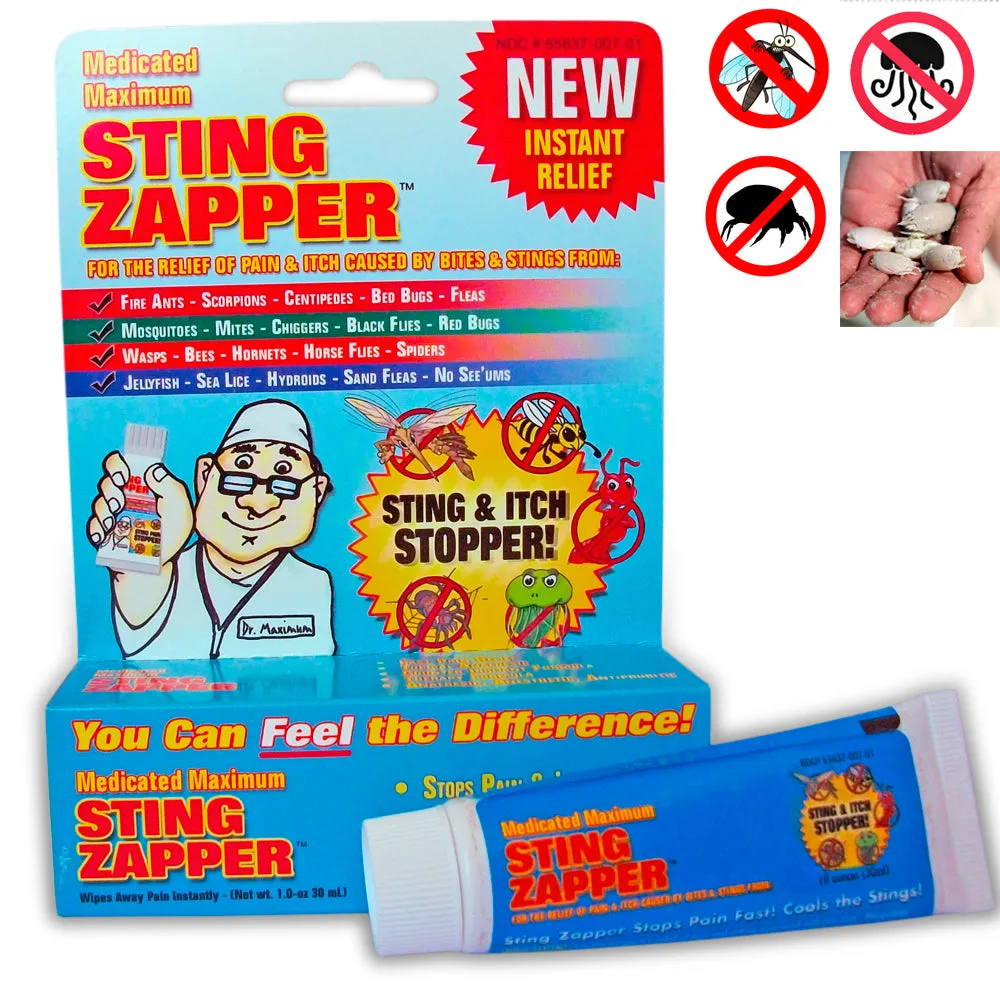 2 Gel Tubes Sting Zapper Wipe Away Venom Jellyfish Sea Life Wasp Bite First Aid