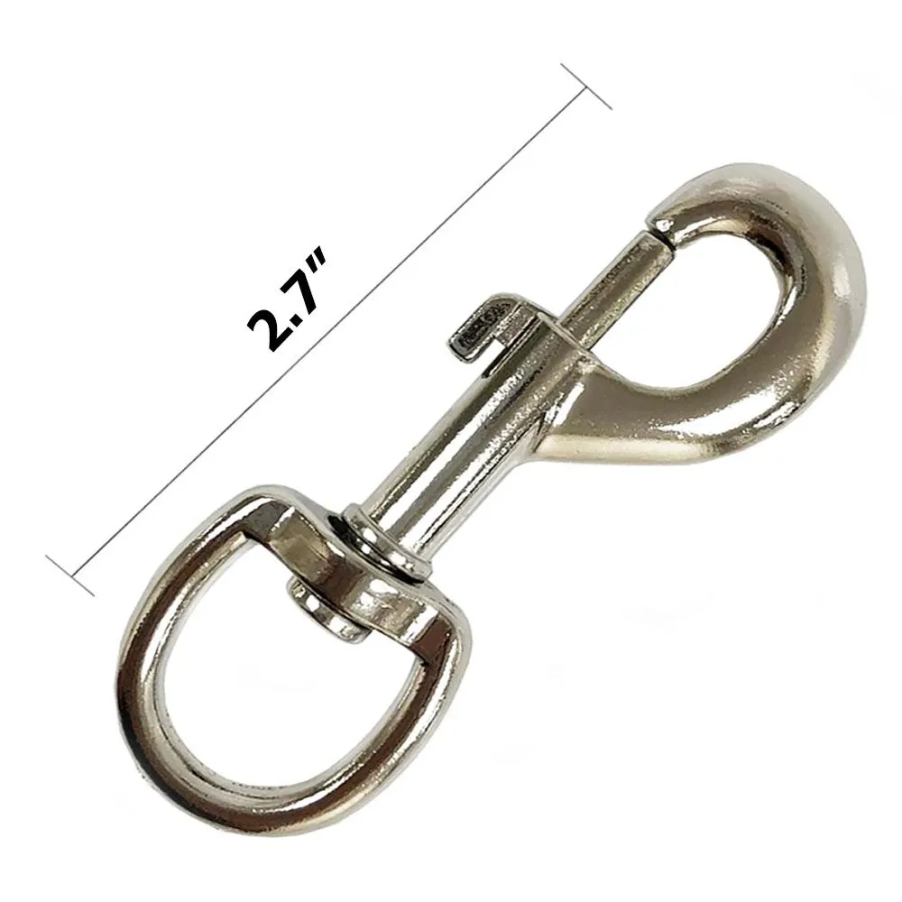 2 Heavy Duty Steel Swivel Eye Bolt Snap Hook Pet Leash Key Chain Lobster Clasp