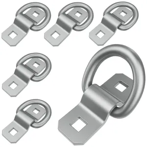 3/8 inch D-Rings Heavy Duty Truck Tie Down Anchors Silver