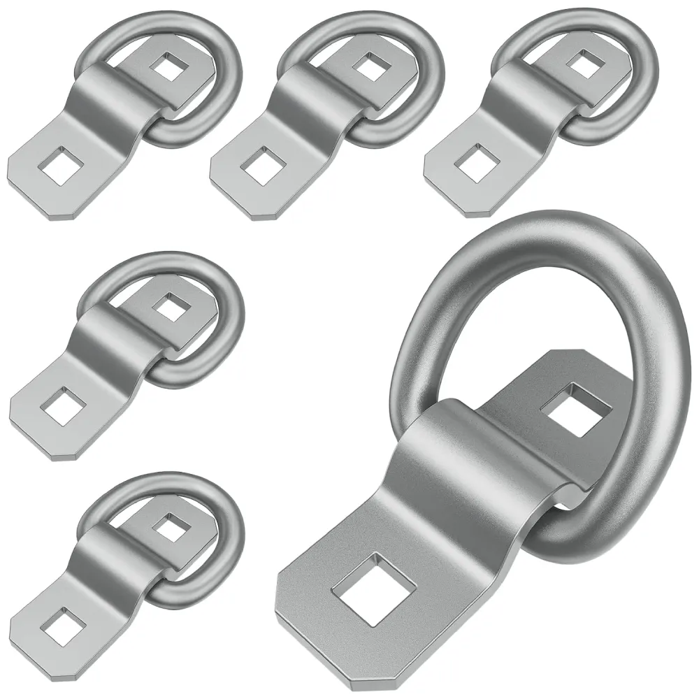 3/8 inch D-Rings Heavy Duty Truck Tie Down Anchors Silver