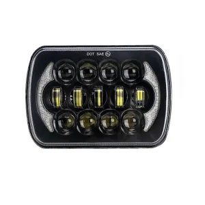 7 Inch 5X7 / 7X6 H4 Dc 9V - 30V 30000Lm 300W 8Leds Car Square Shape Led Headlight Lamps For Jeep Wrangler