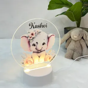 Acrylic LED Night Lamp - Elephants Twilight Trunk
