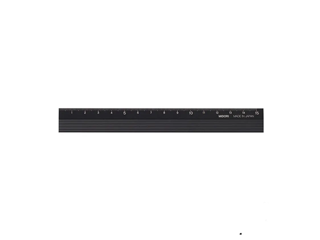 Aluminum Ruler 15cm Black
