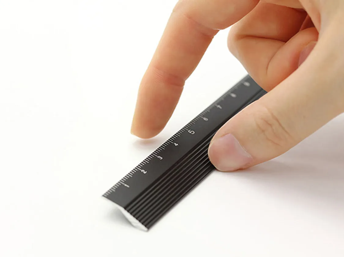Aluminum Ruler 15cm Black