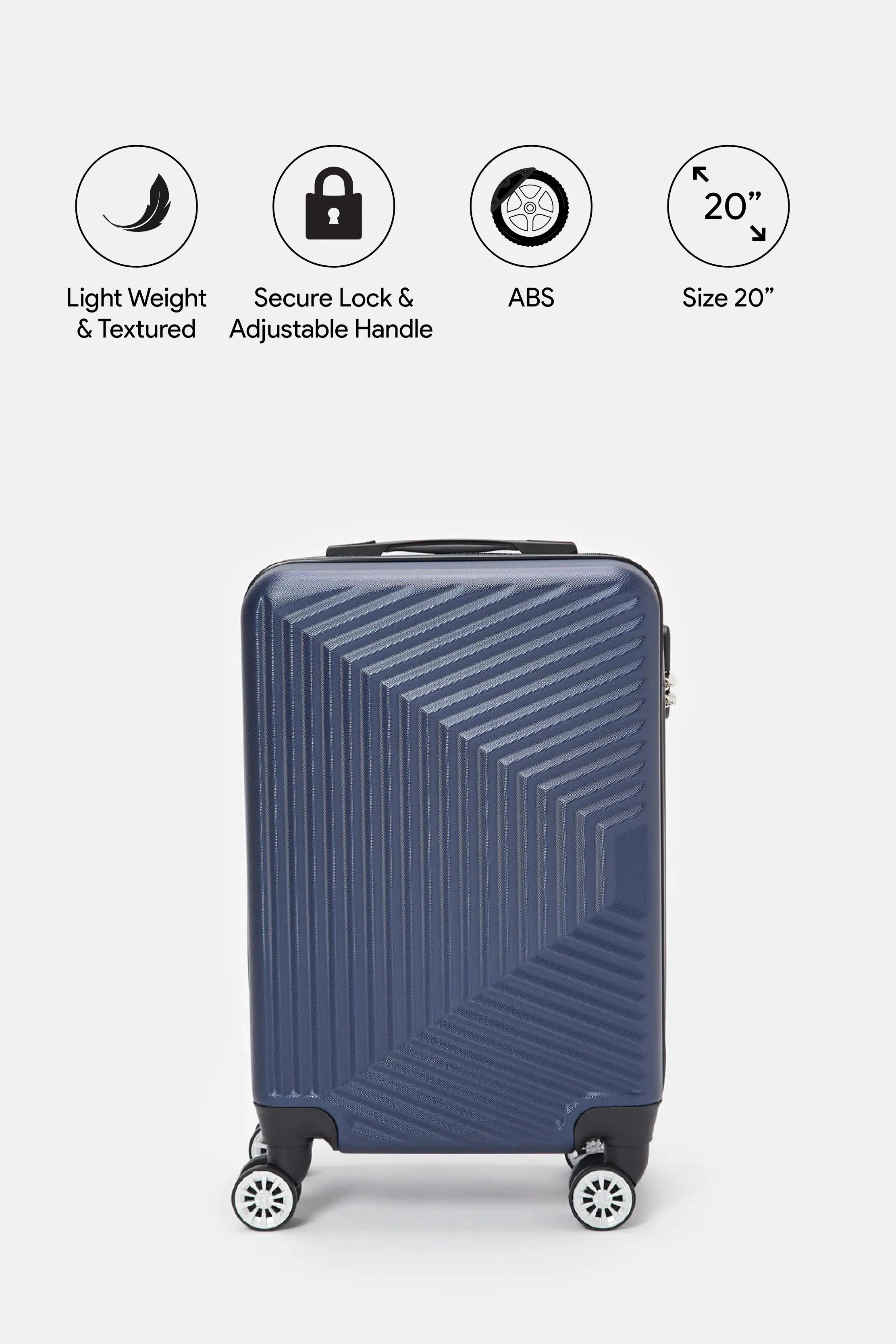 Blue Abs Trolley Luggage (20Inch)