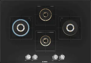 Bosch PNI7B6F10I Series 6 Gas hob 75 cm Tempered glass, Black