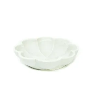 Carved Marble Scalloped Bowl