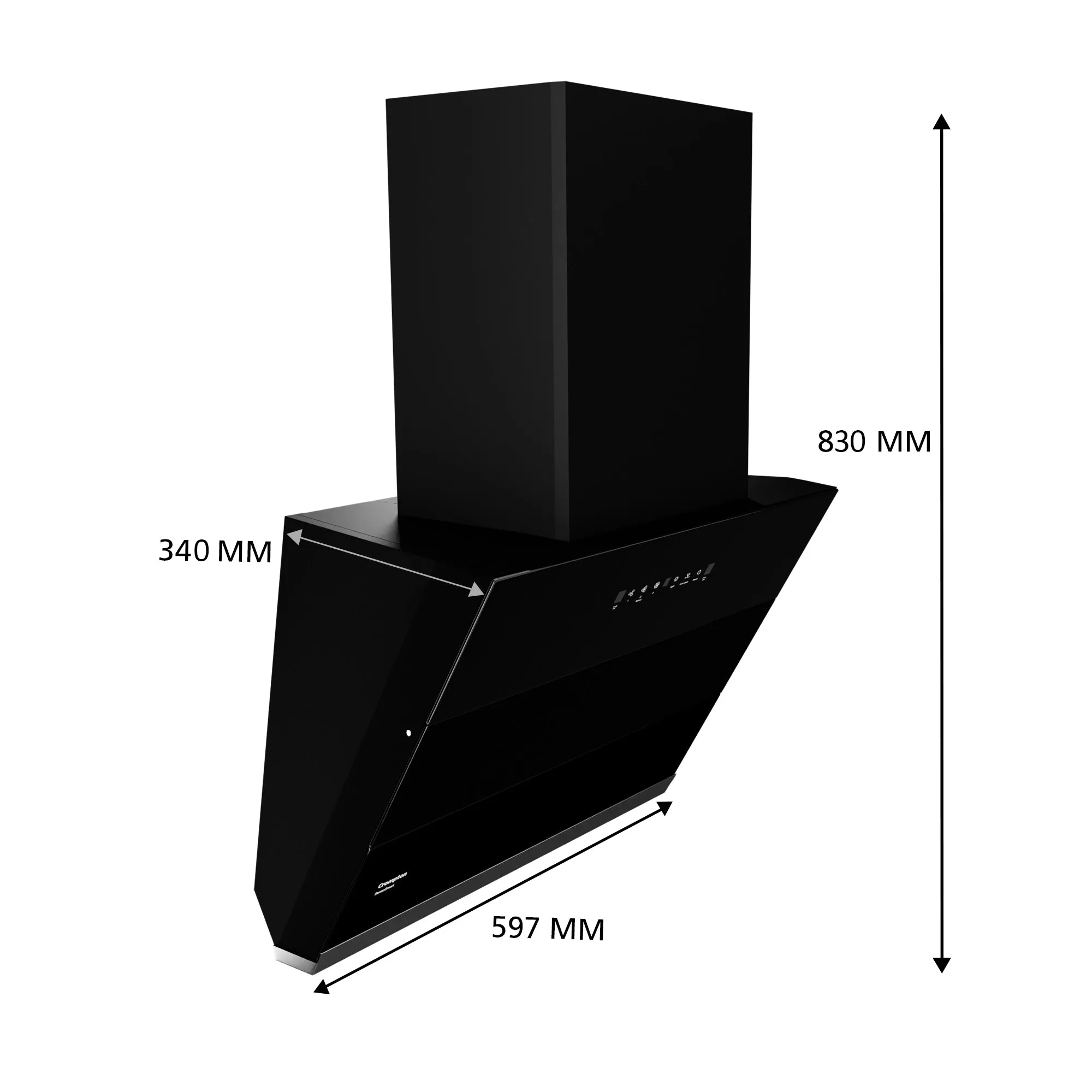 Crompton CHD-SSI60FLX-MBL  HOOD SensoSmart Incl60 Fltless MBlk Chimney