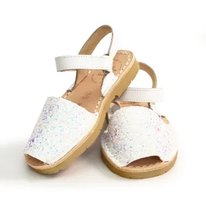 Elsa White Glitter Hook and Loop