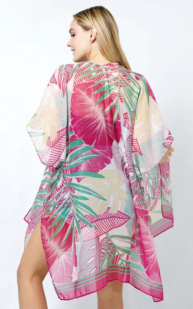 EVT5101 TROPICAL PRINT KIMONO