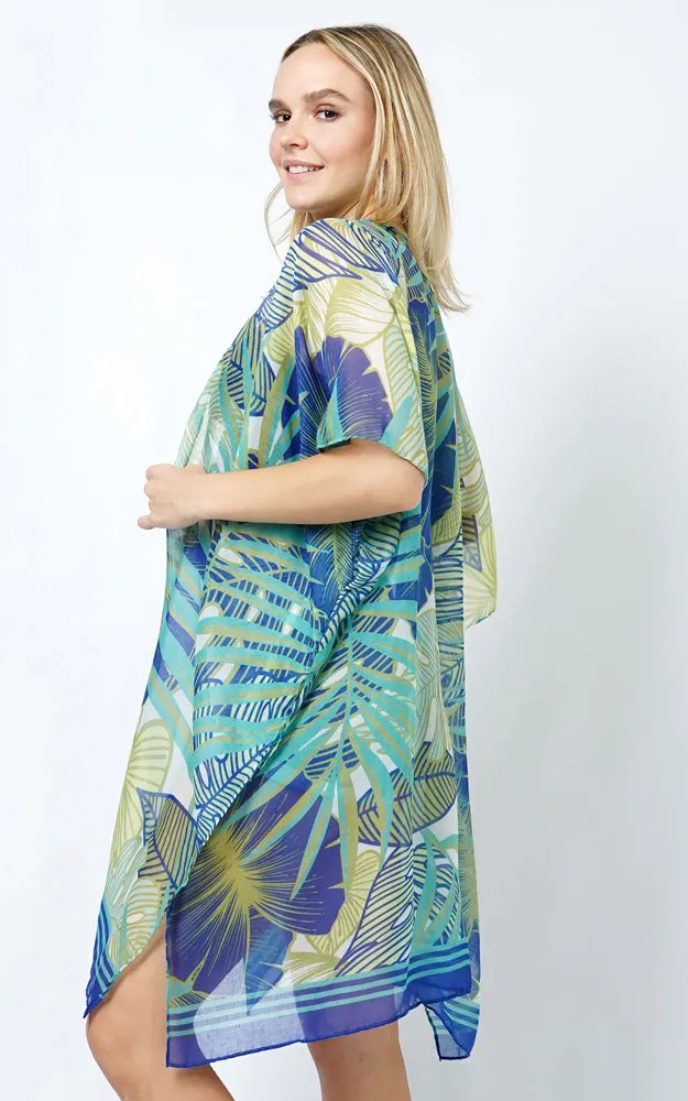 EVT5101 TROPICAL PRINT KIMONO