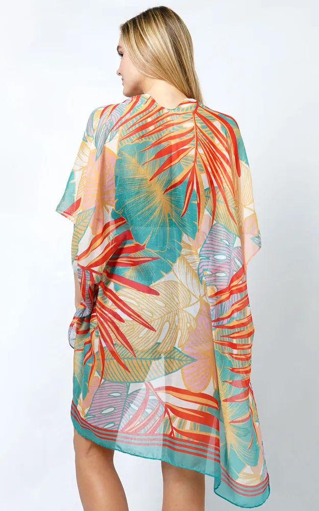 EVT5101 TROPICAL PRINT KIMONO