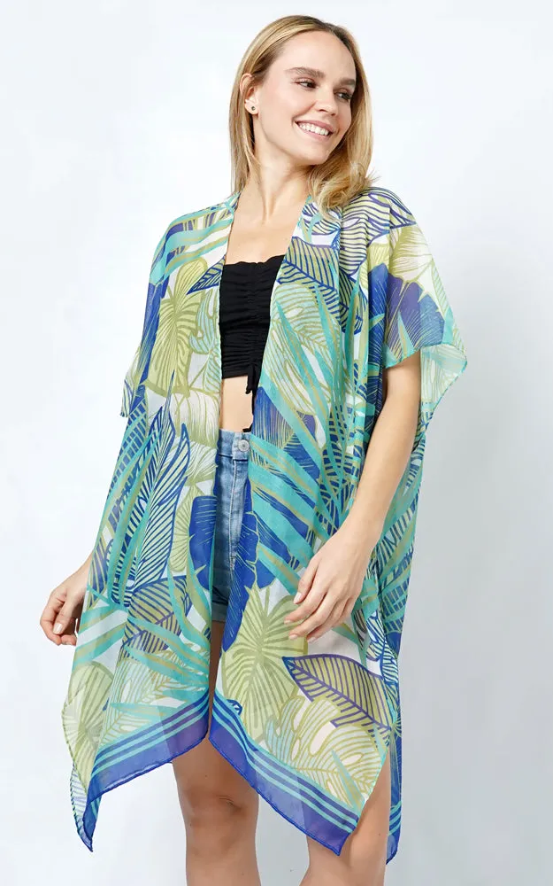 EVT5101 TROPICAL PRINT KIMONO