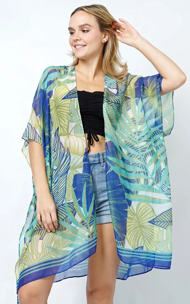 EVT5101 TROPICAL PRINT KIMONO