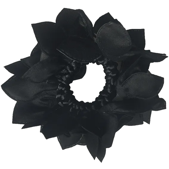 Hamag Rose Petal Hair Scrunchie with Crystals
