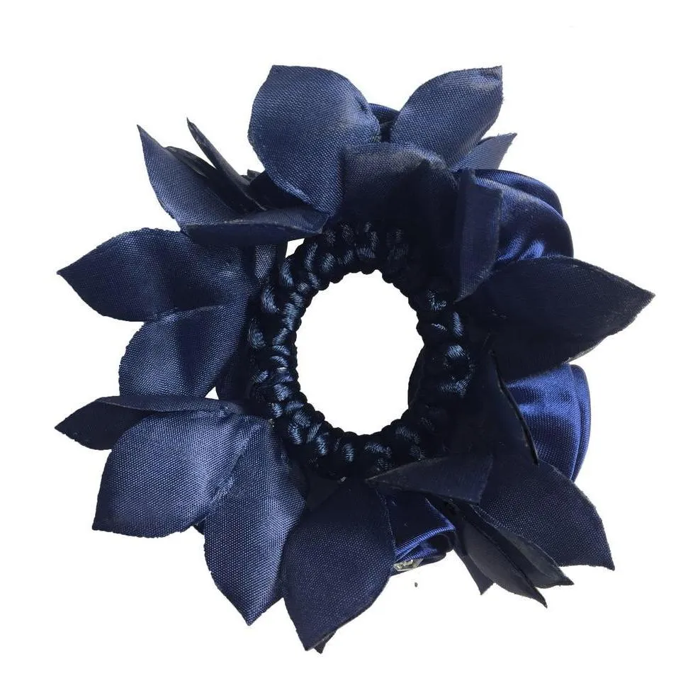 Hamag Rose Petal Hair Scrunchie with Crystals