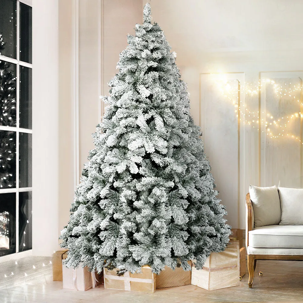 Jollys Christmas Tree 2.4M Xmas Trees Decorations Snowy 1291 Tips