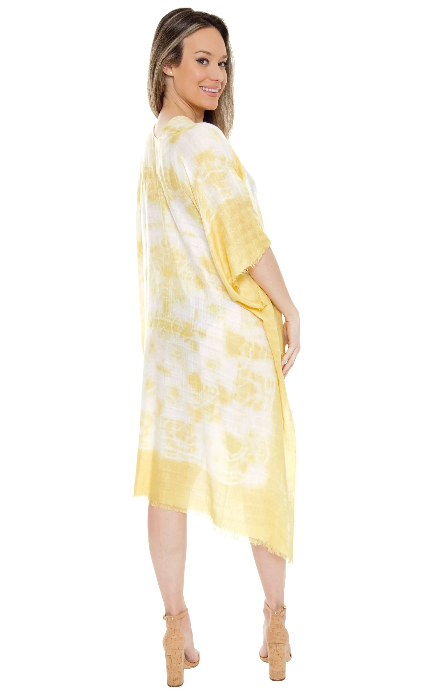 JP1592 Tie-Dye Print Design Kimono