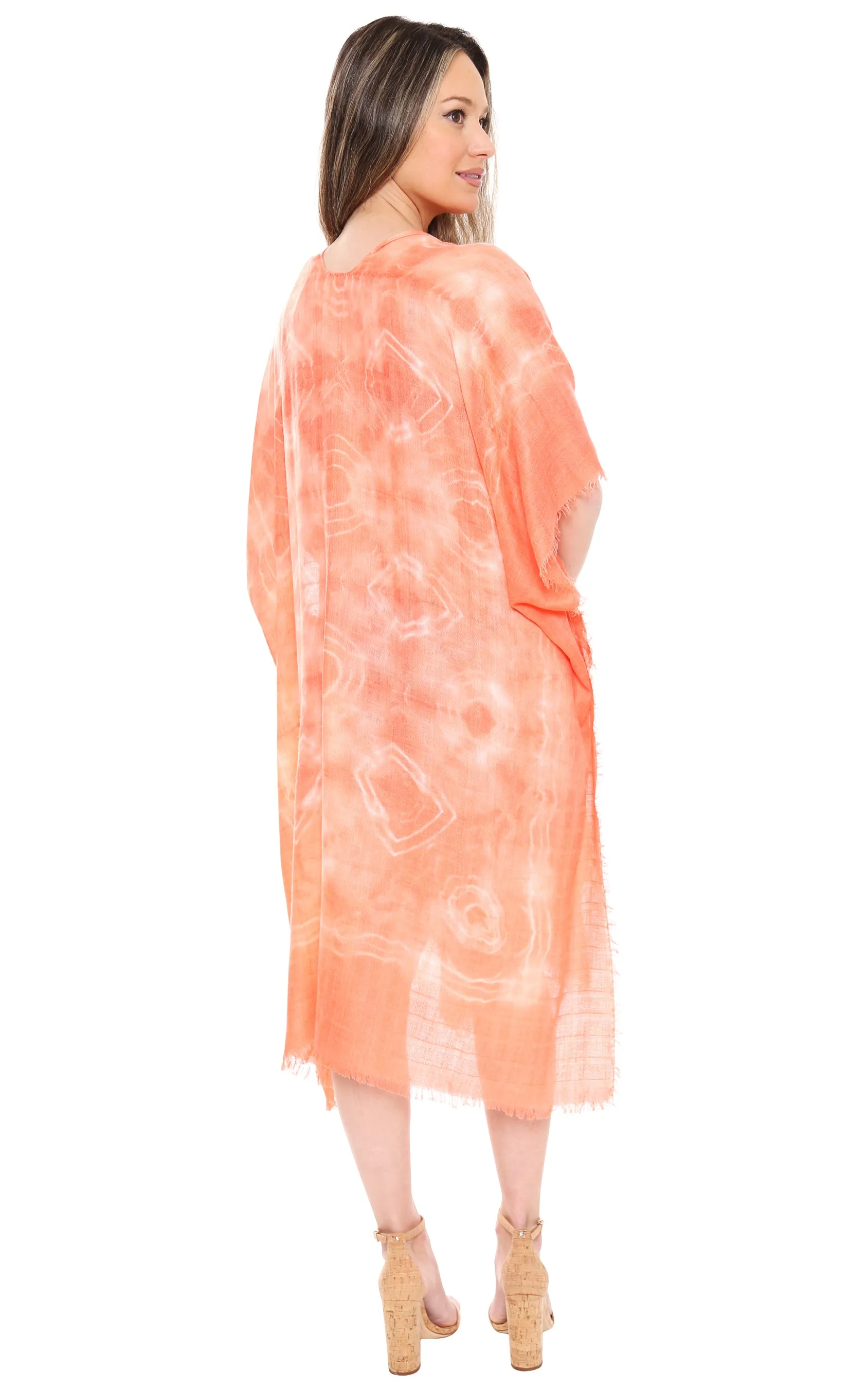 JP1592 Tie-Dye Print Design Kimono