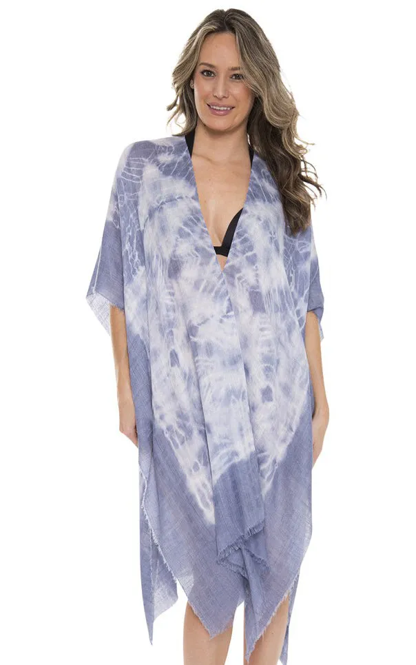 JP1592 Tie-Dye Print Design Kimono