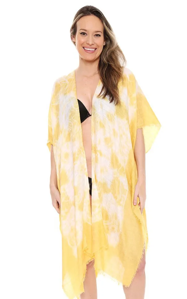 JP1592 Tie-Dye Print Design Kimono