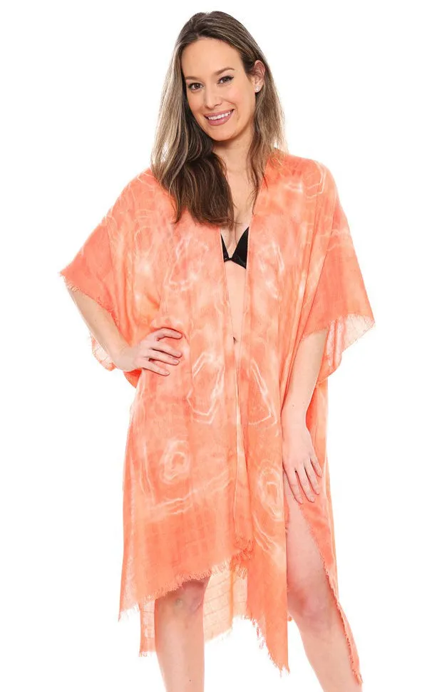 JP1592 Tie-Dye Print Design Kimono