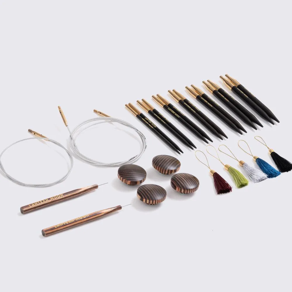 KnitPro Lantern Moon Bliss Interchangeable Needle Set 4" (Short length 10 cm) 3.0, 3.5, 4.0, 4.5, 5.0, 5.5 & 6.0 mm (350313)