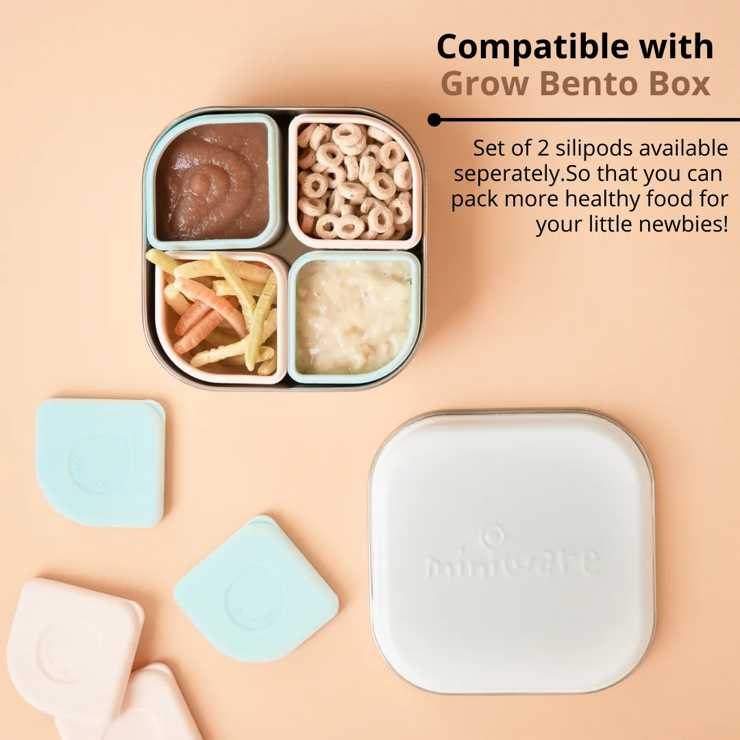 Leakproof Silipods Set of Two-Peach