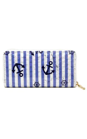 LOA192 Anchor Print 3D Hologram Clutch Wallet