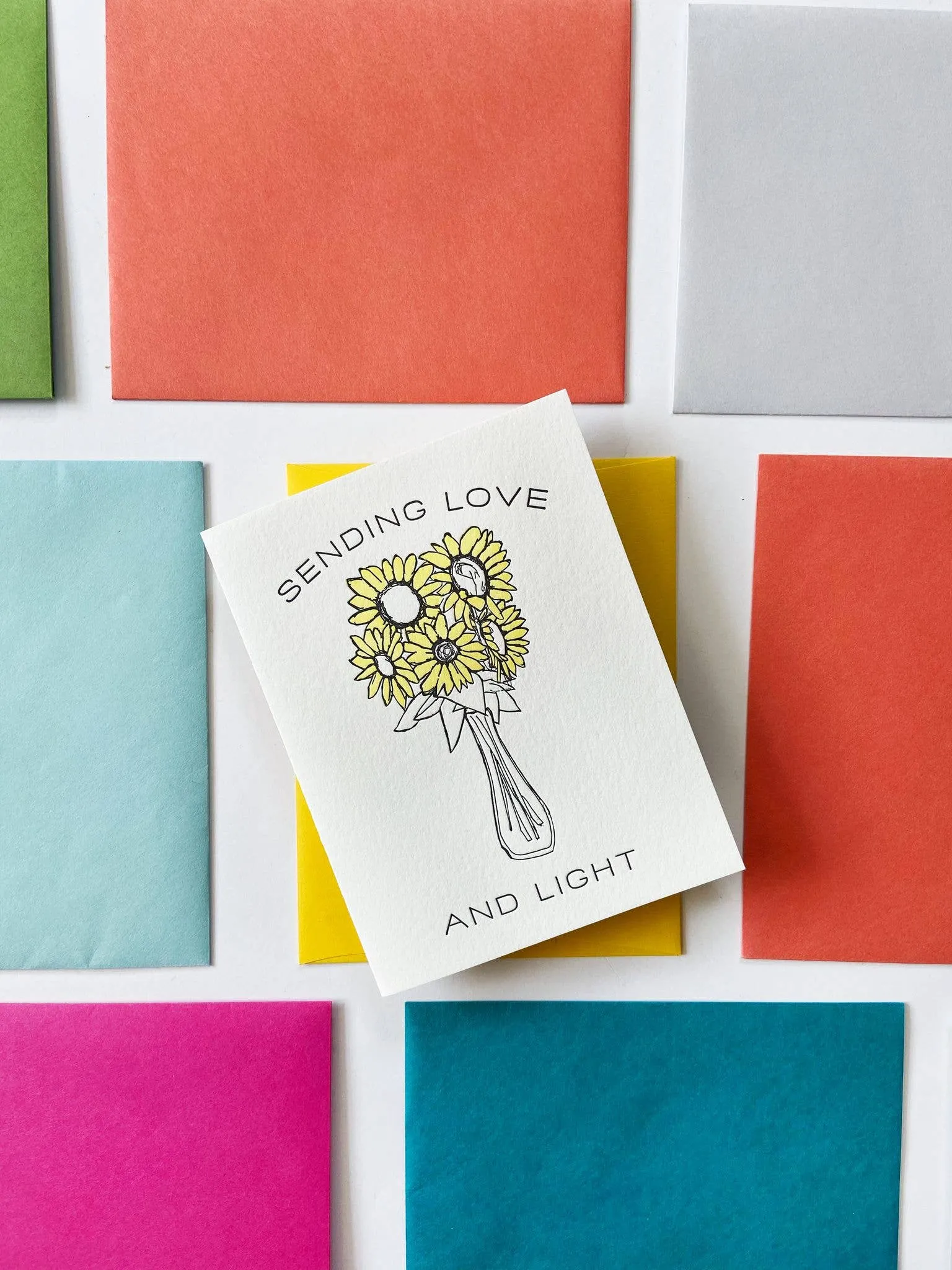 Love and Light Flowers - Sympathy and Encouragement Card