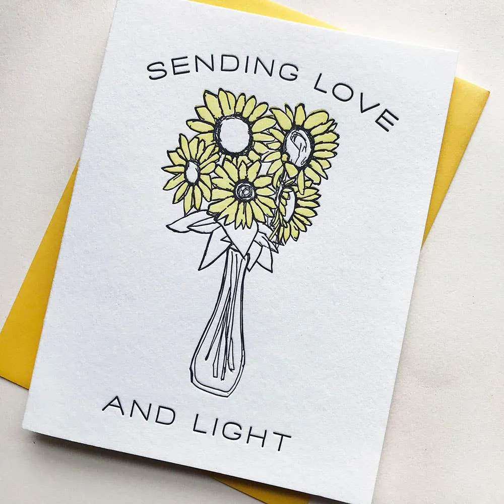 Love and Light Flowers - Sympathy and Encouragement Card
