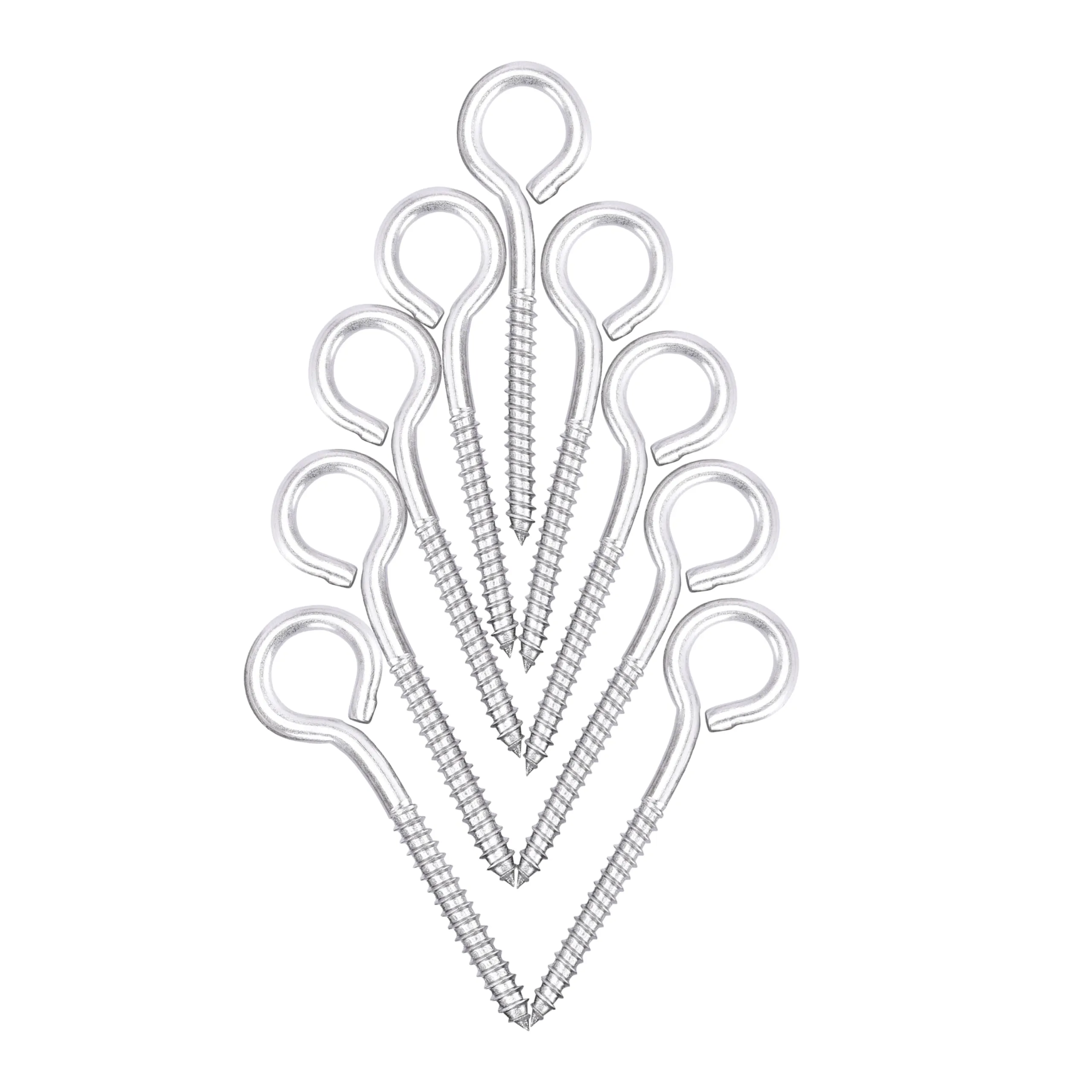 Set Of 10 Stainless Steel Eye Lag Eye Screw - 1/4"X25" Heavy Duty Eye