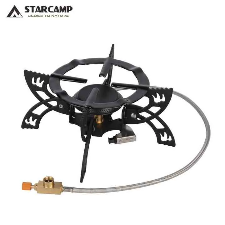 STARCAMP 3800W Outdoor Solo Backpack Hiking Foldable Camping Butane Gas Stove Portable Gas Burner ستاركامب 3800 واط حقيبة ظهر فردية خارجية قابلة للطي للتخييم والمشي لمسافات طويلة وموقد غاز البوتان المحمول