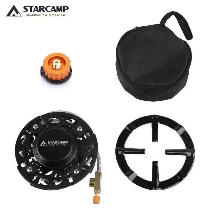 STARCAMP 3800W Outdoor Solo Backpack Hiking Foldable Camping Butane Gas Stove Portable Gas Burner ستاركامب 3800 واط حقيبة ظهر فردية خارجية قابلة للطي للتخييم والمشي لمسافات طويلة وموقد غاز البوتان المحمول