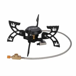 STARCAMP 3800W Outdoor Solo Backpack Hiking Foldable Camping Butane Gas Stove Portable Gas Burner ستاركامب 3800 واط حقيبة ظهر فردية خارجية قابلة للطي للتخييم والمشي لمسافات طويلة وموقد غاز البوتان المحمول