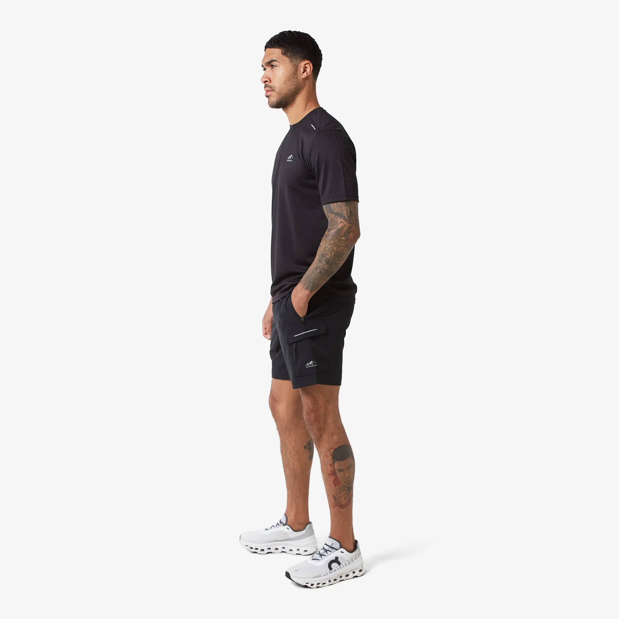 Tech Cargo Performance Short | Black