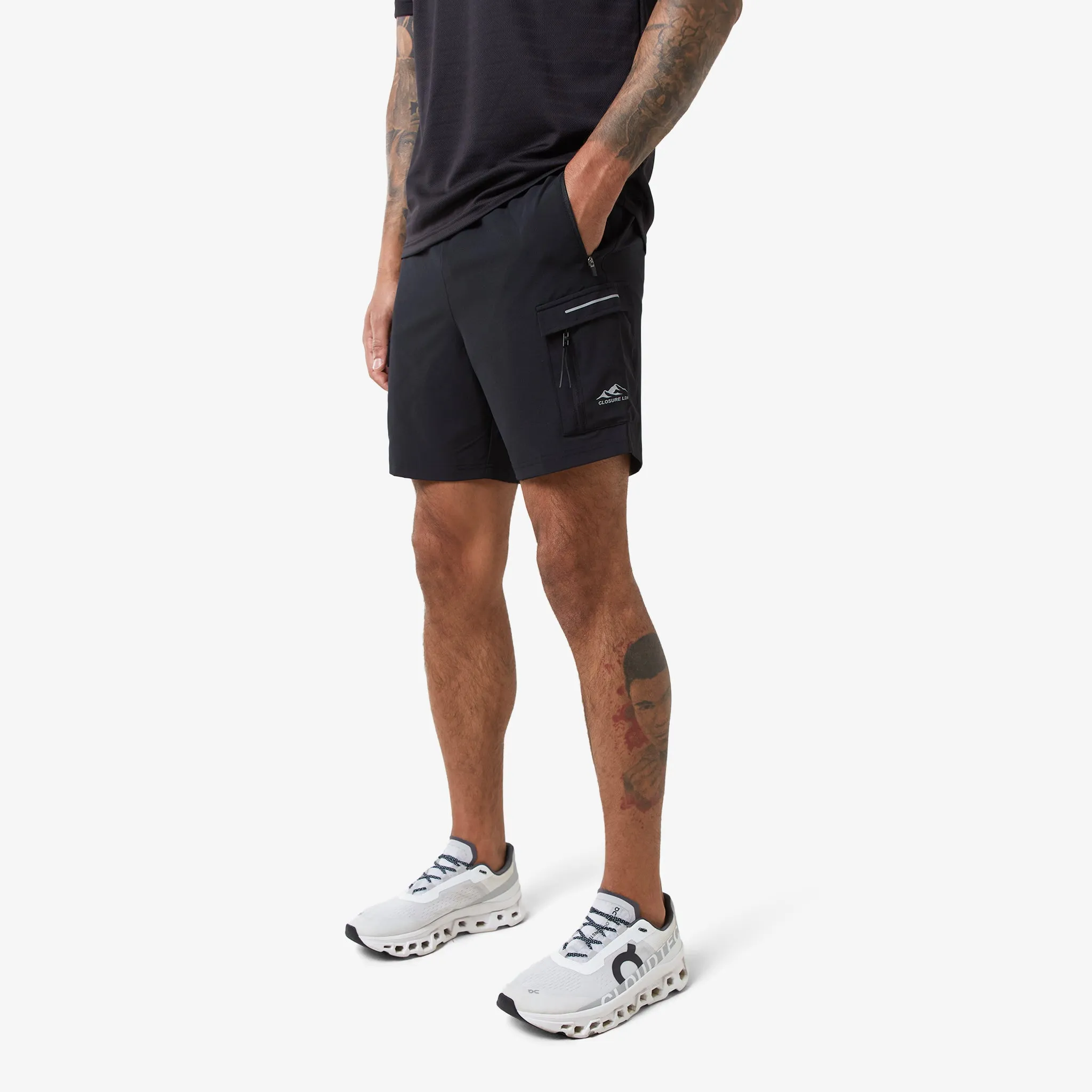 Tech Cargo Performance Short | Black