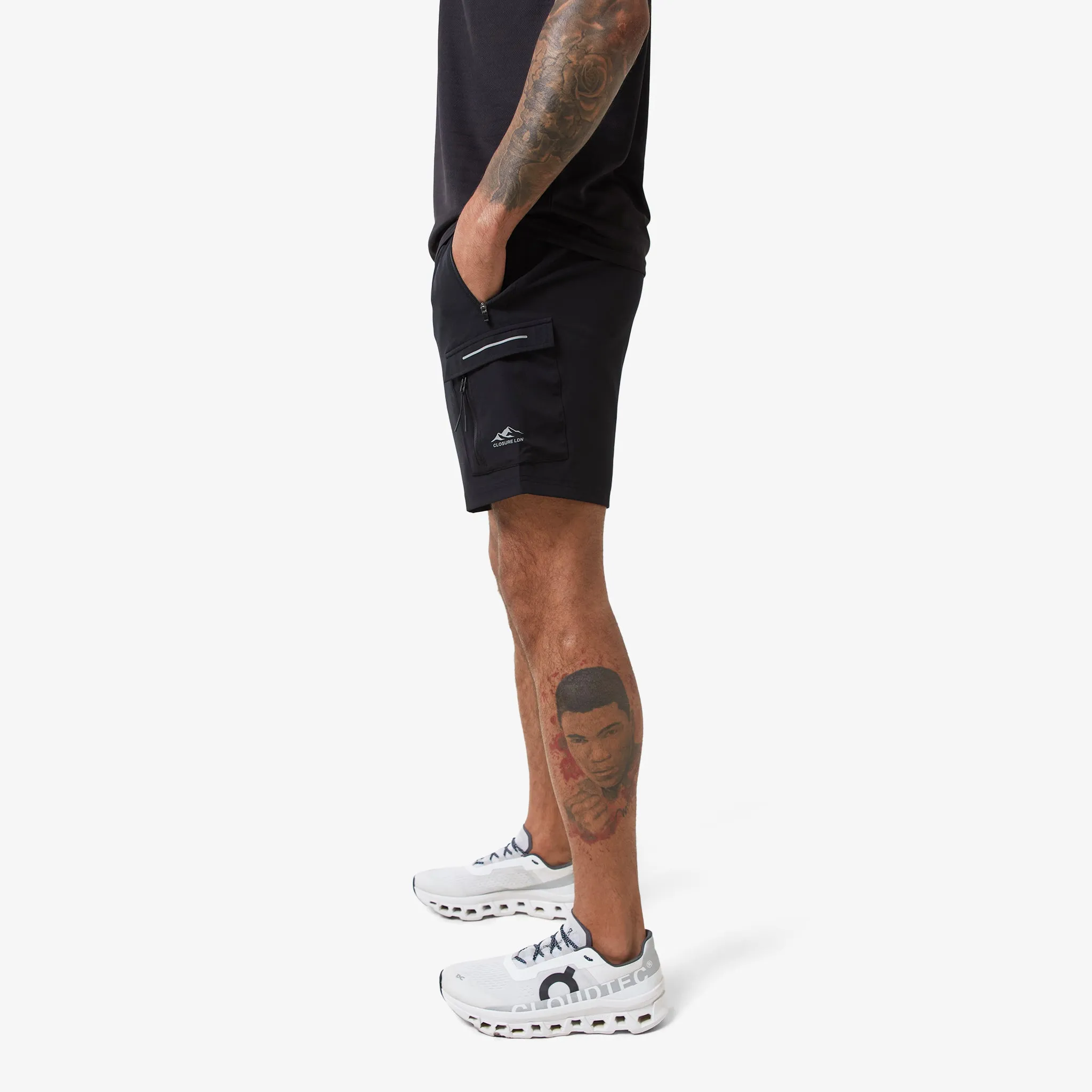 Tech Cargo Performance Short | Black
