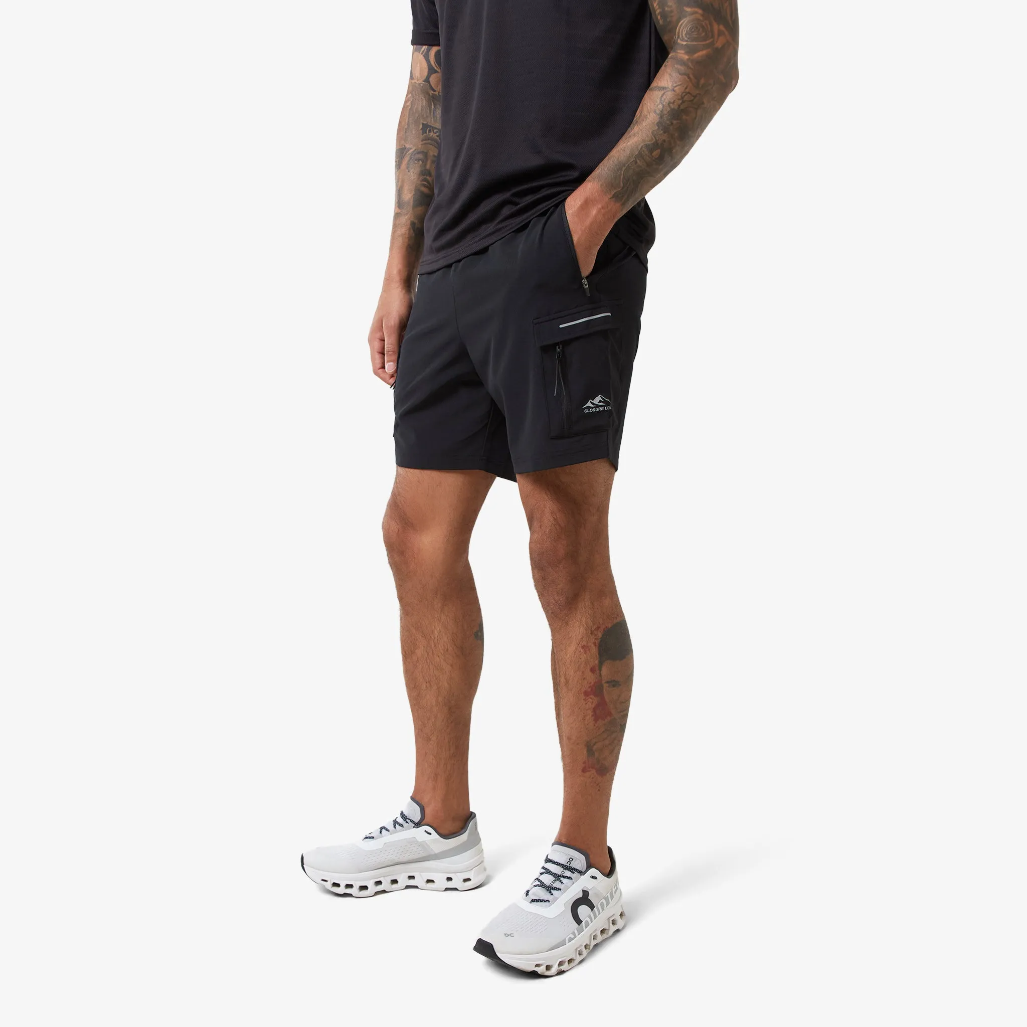 Tech Cargo Performance Short | Black