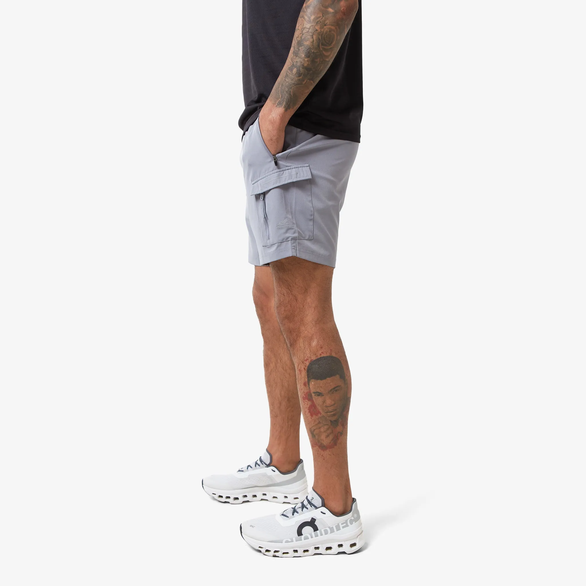Tech Cargo Performance Short | Mid Grey