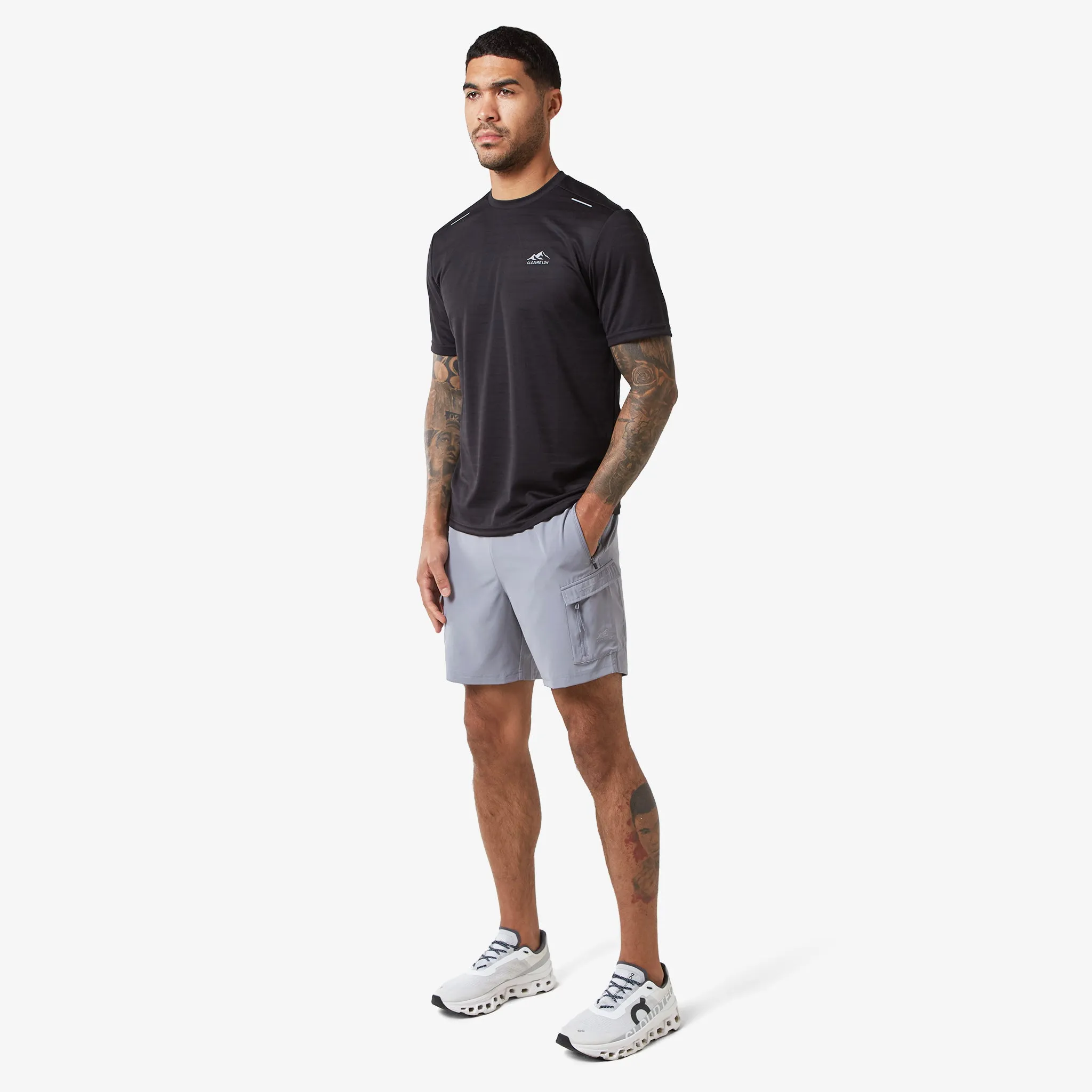 Tech Cargo Performance Short | Mid Grey