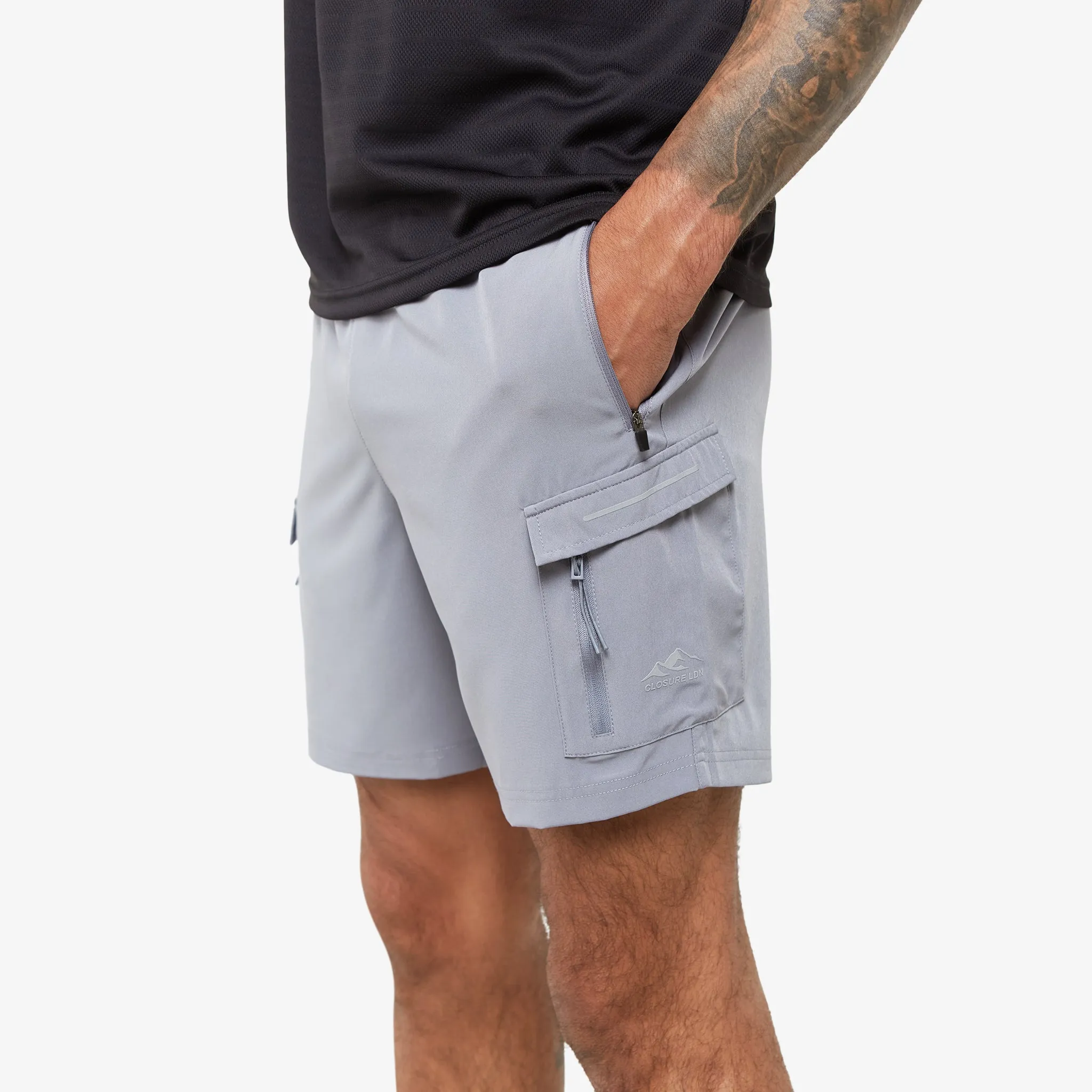 Tech Cargo Performance Short | Mid Grey